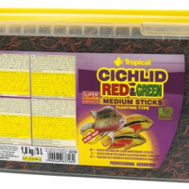 Tropical Cichlid Red & Green LARGE Sticks 3 kg