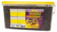 Tropical Cichlid Red & Green LARGE Sticks 1,5 kg